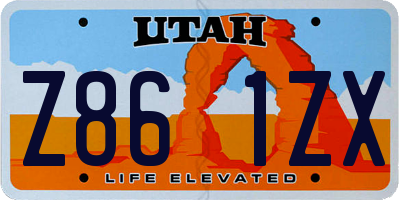 UT license plate Z861ZX