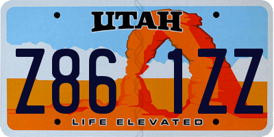 UT license plate Z861ZZ