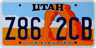 UT license plate Z862CB