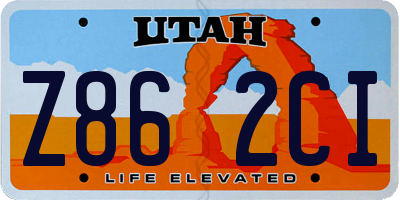 UT license plate Z862CI
