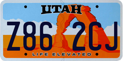 UT license plate Z862CJ