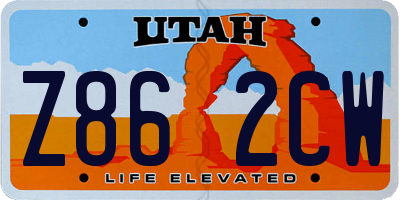 UT license plate Z862CW