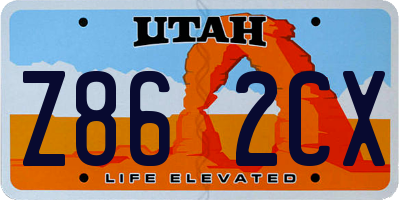 UT license plate Z862CX