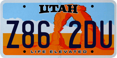UT license plate Z862DU