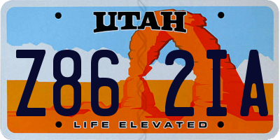 UT license plate Z862IA