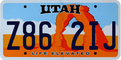 UT license plate Z862IJ