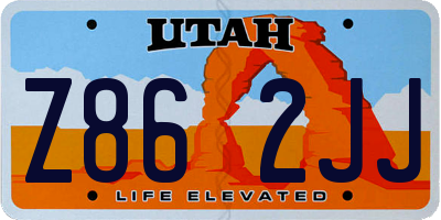 UT license plate Z862JJ