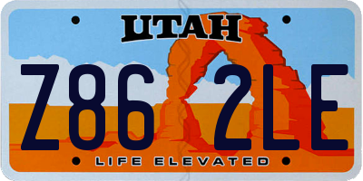 UT license plate Z862LE
