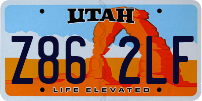UT license plate Z862LF