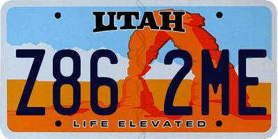 UT license plate Z862ME