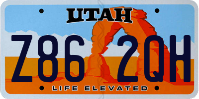 UT license plate Z862QH