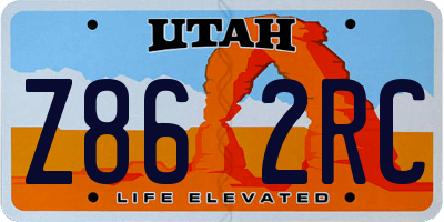 UT license plate Z862RC