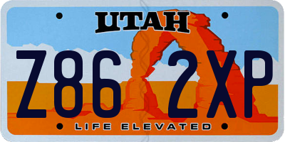UT license plate Z862XP