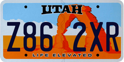 UT license plate Z862XR