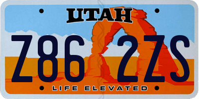 UT license plate Z862ZS