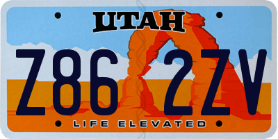 UT license plate Z862ZV