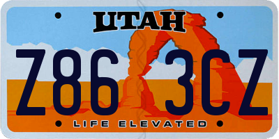 UT license plate Z863CZ