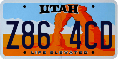 UT license plate Z864CD