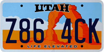 UT license plate Z864CK