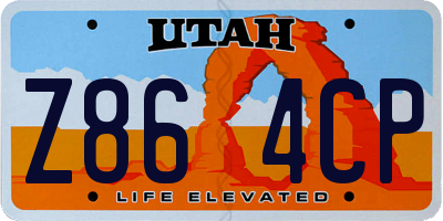 UT license plate Z864CP