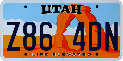 UT license plate Z864DN