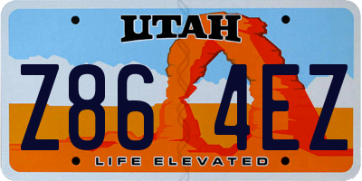 UT license plate Z864EZ