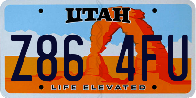 UT license plate Z864FU