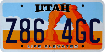 UT license plate Z864GC