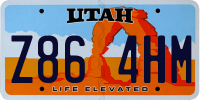 UT license plate Z864HM