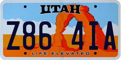 UT license plate Z864IA