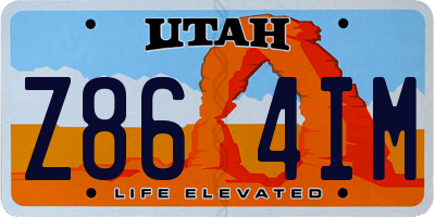 UT license plate Z864IM