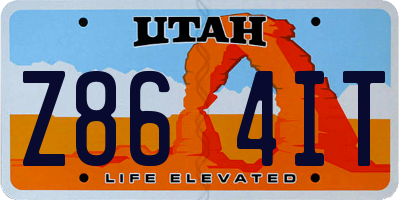 UT license plate Z864IT