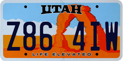 UT license plate Z864IW
