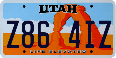 UT license plate Z864IZ