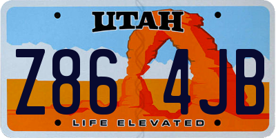 UT license plate Z864JB