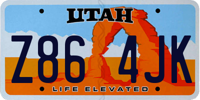 UT license plate Z864JK
