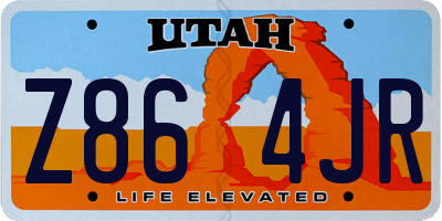 UT license plate Z864JR