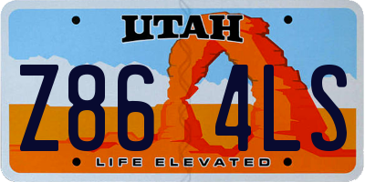 UT license plate Z864LS