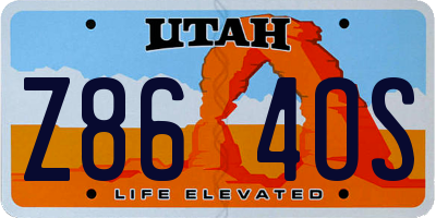 UT license plate Z864OS