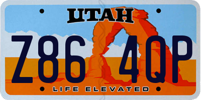 UT license plate Z864QP