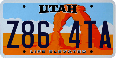 UT license plate Z864TA