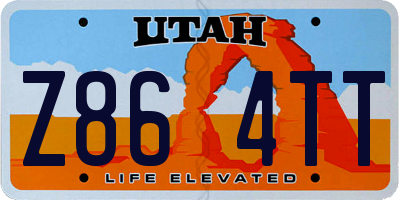 UT license plate Z864TT