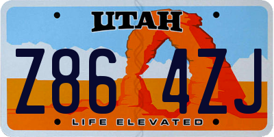 UT license plate Z864ZJ
