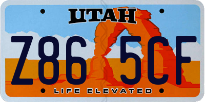 UT license plate Z865CF