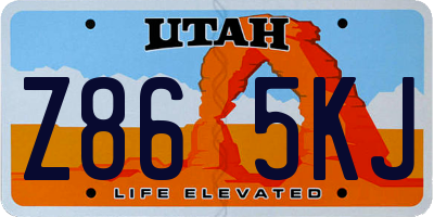 UT license plate Z865KJ