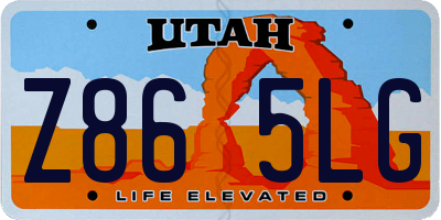 UT license plate Z865LG
