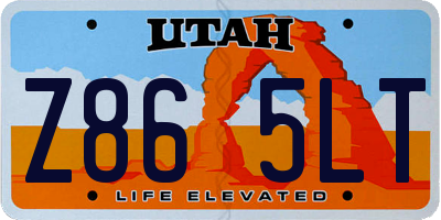 UT license plate Z865LT
