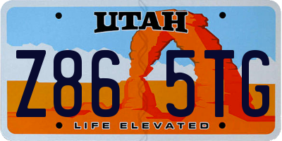 UT license plate Z865TG