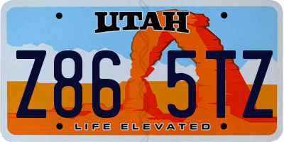 UT license plate Z865TZ