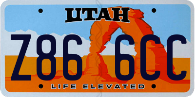 UT license plate Z866CC